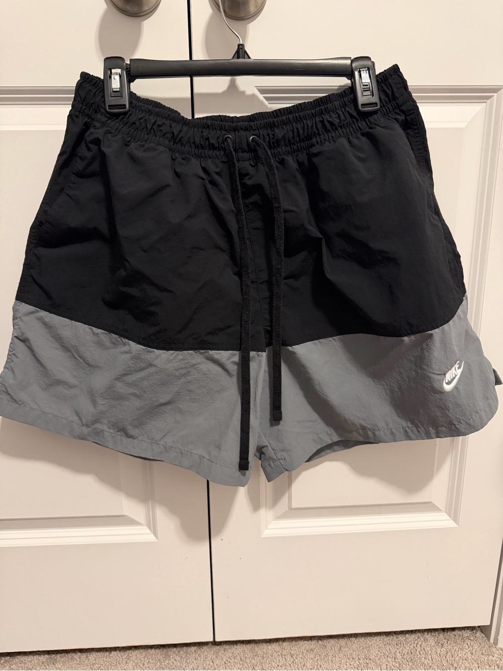 Nike Women’s Black and Gray Two-Tone Athletic Shorts